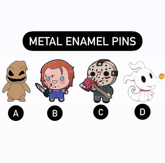 Halloween Character Large Enamel Pins