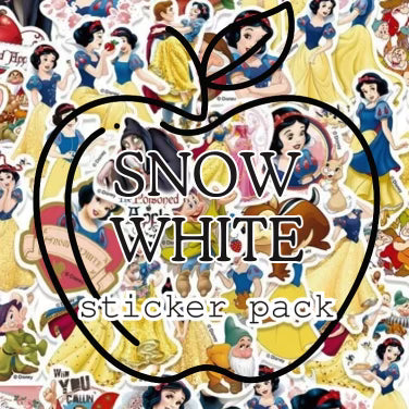 Snow White Water Resistant Sticker Pack (Includes 6 Random Stickers)