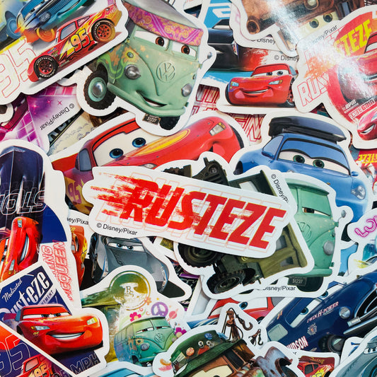 Cars Random Water Resistant 6ct Sticker Pack