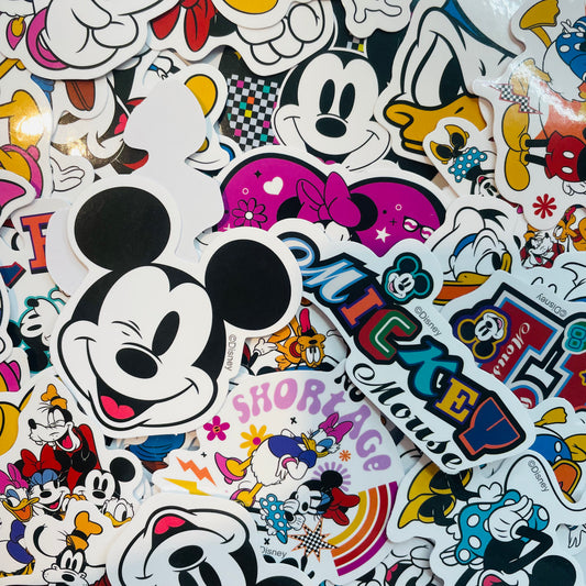 Mickey n Friends Random Water Resistant 6ct Sticker Pack