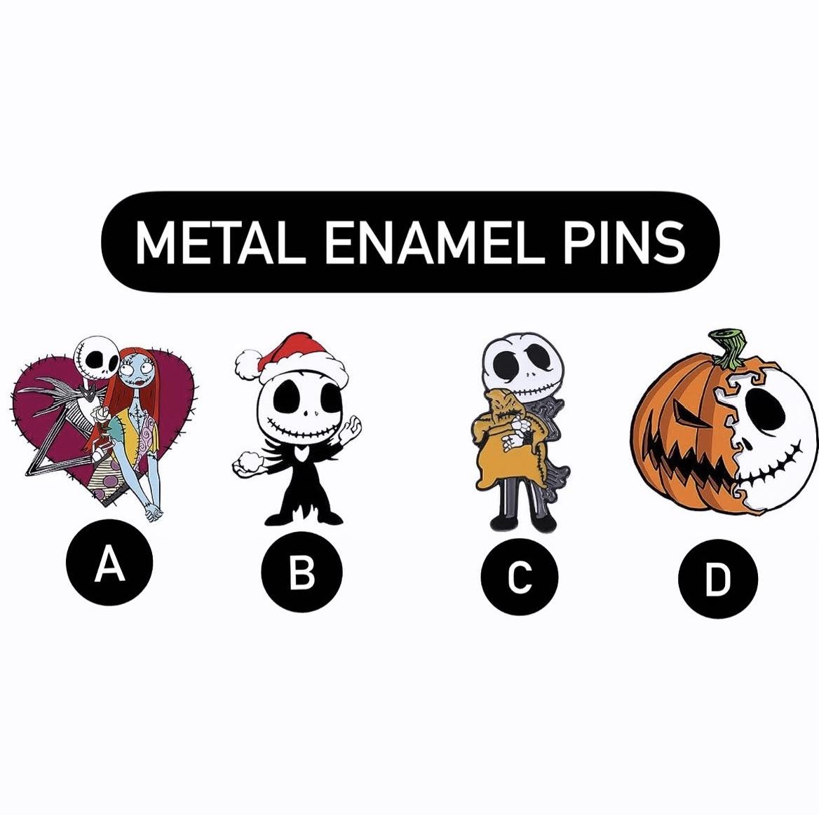 Halloween Character Large Enamel Pins