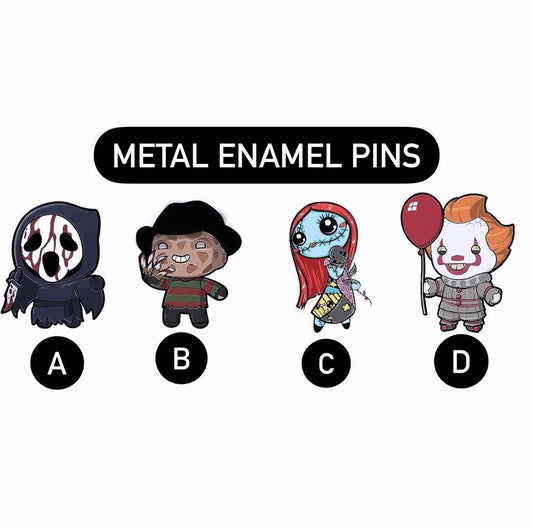 Halloween Character Large Enamel Pins