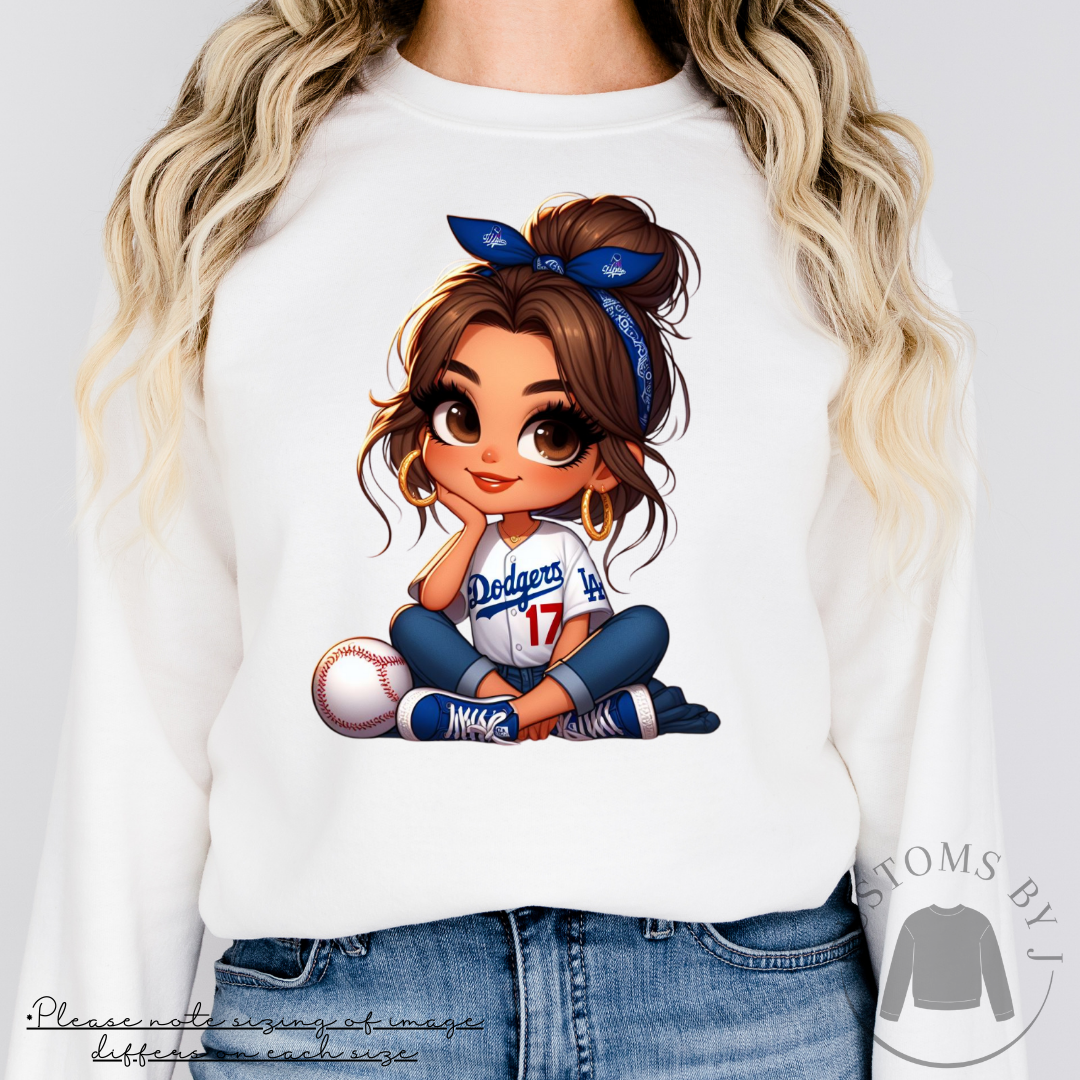 Dodgers Baseball Girl Cute Unisex Sweatshirt