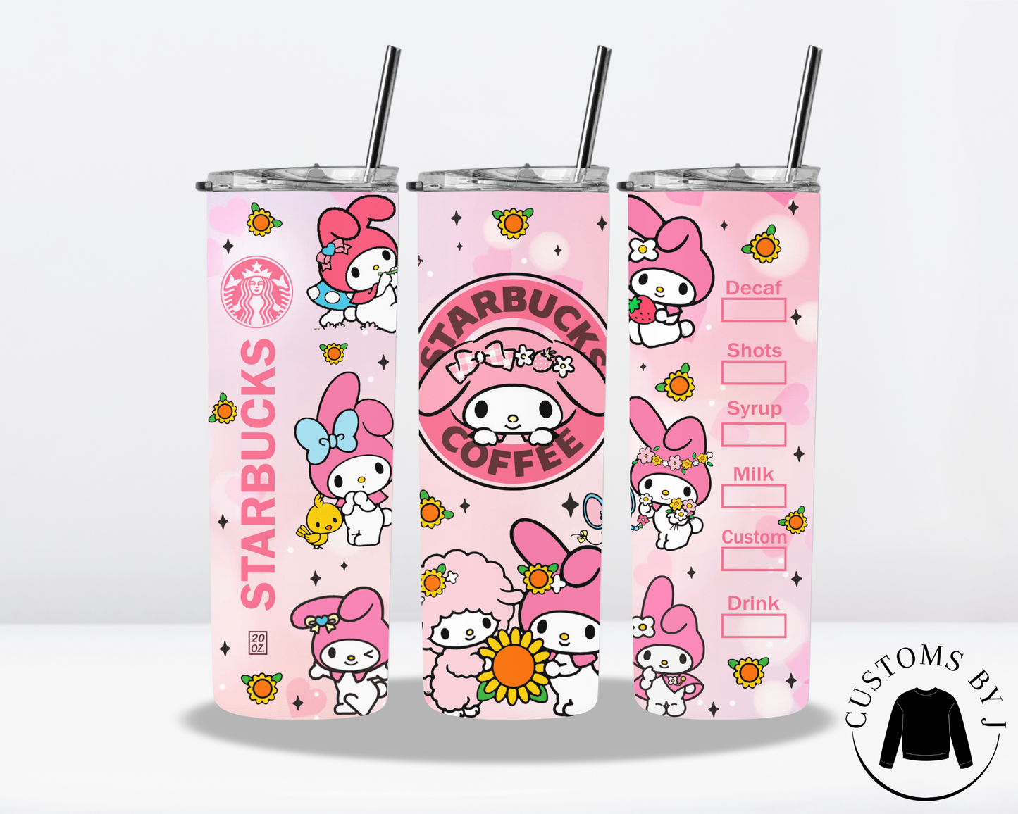 My Melody Coffee 20oz Stainless Steel Tumbler