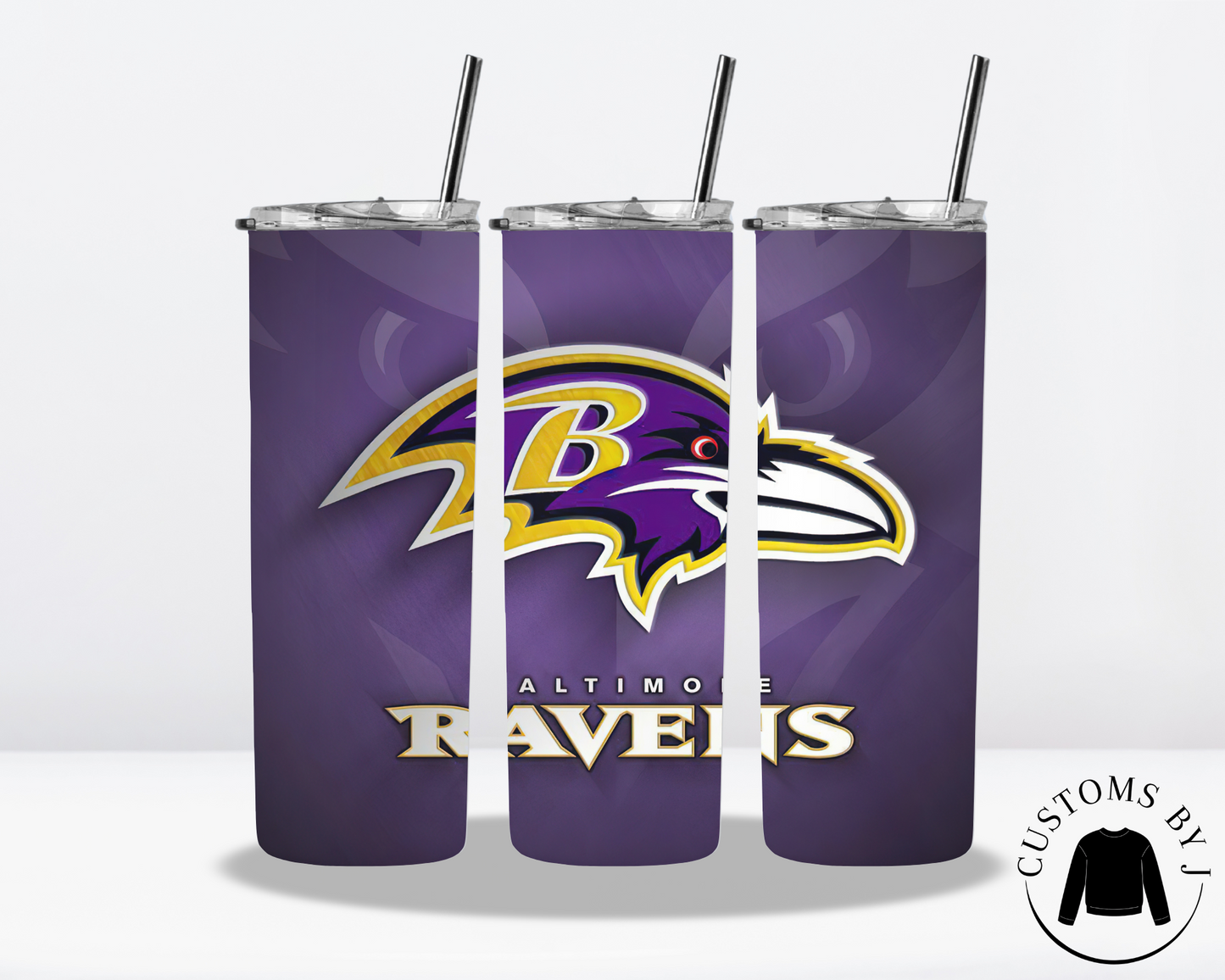 NFL Football Baltimore Ravens 20oz Stainless Steel Tumbler