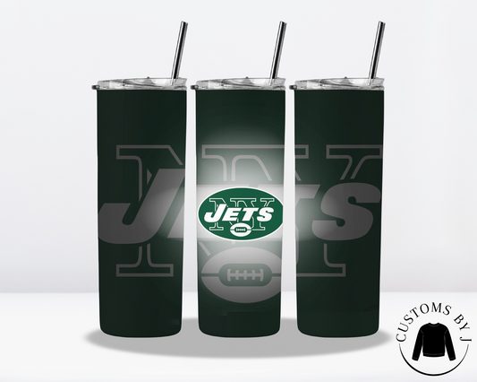 NFL Football New York Jets 20oz Stainless Steel Tumbler