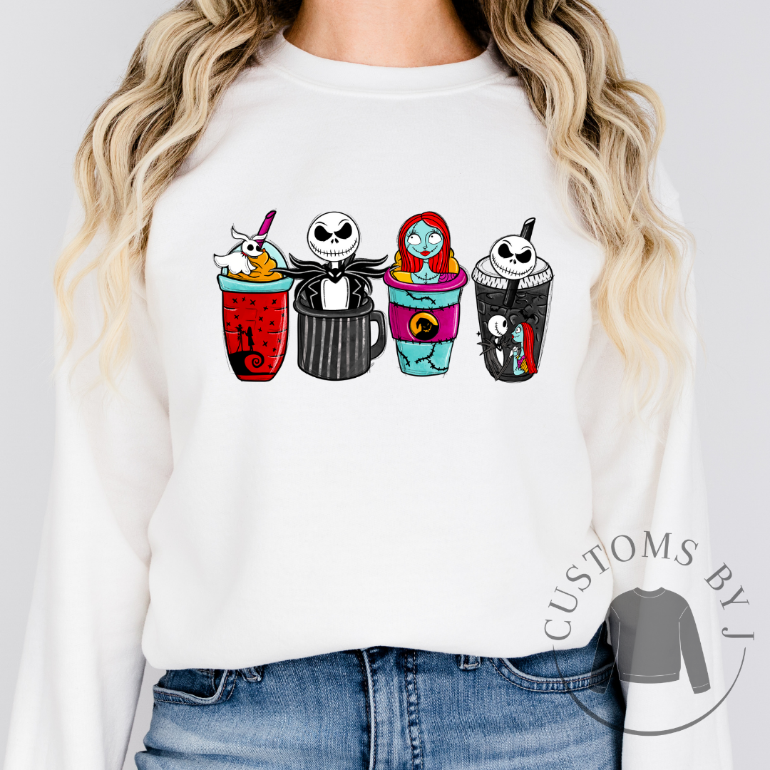 Nightmare Before Christmas Crew Coffee Unisex Sweatshirt