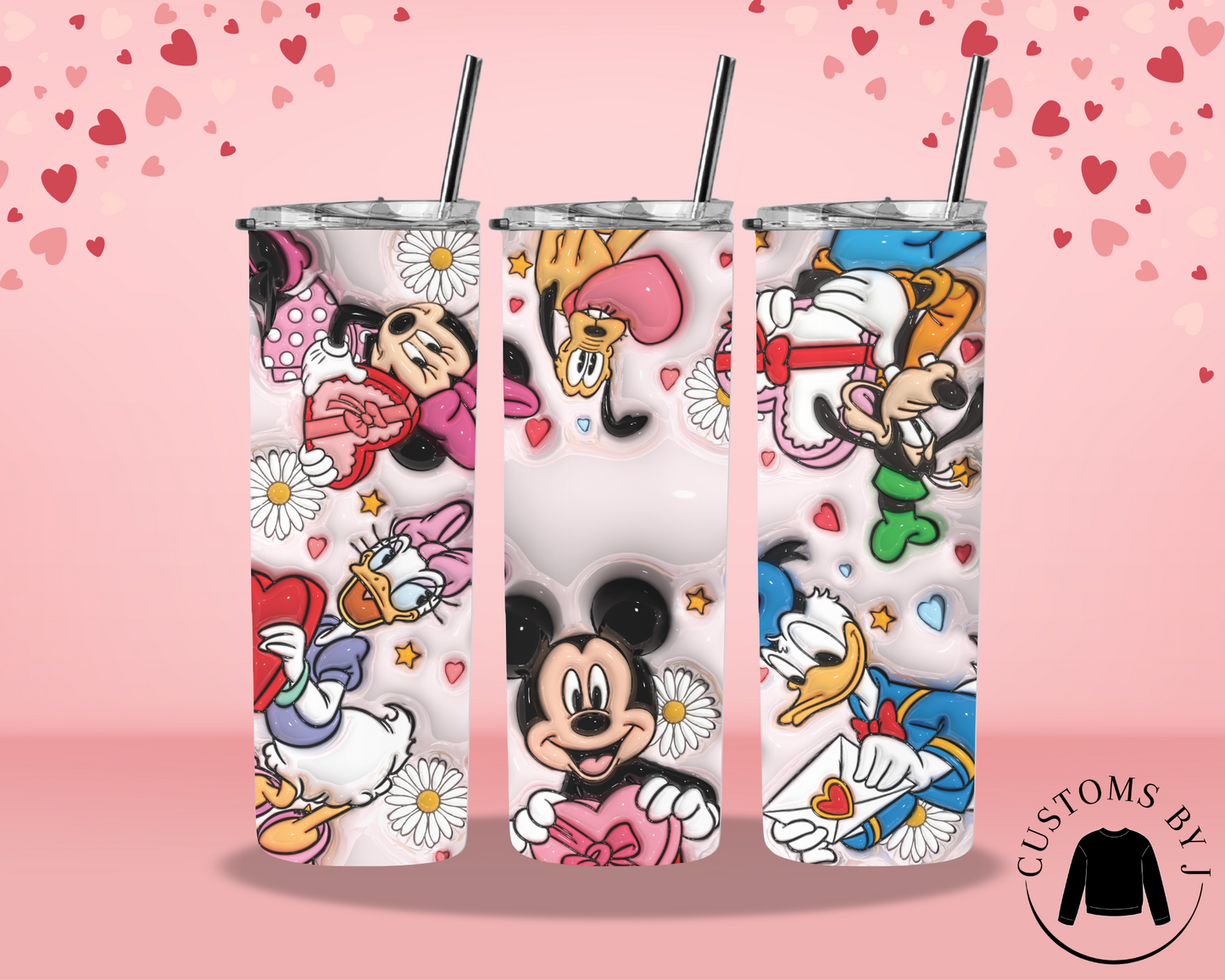 Valentines Day Characters 20oz Stainless Steel Tumbler