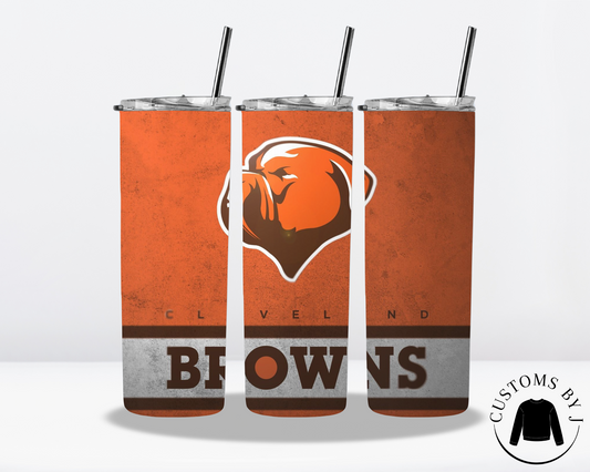 NFL Football Cleveland Browns 20oz Stainless Steel Tumbler