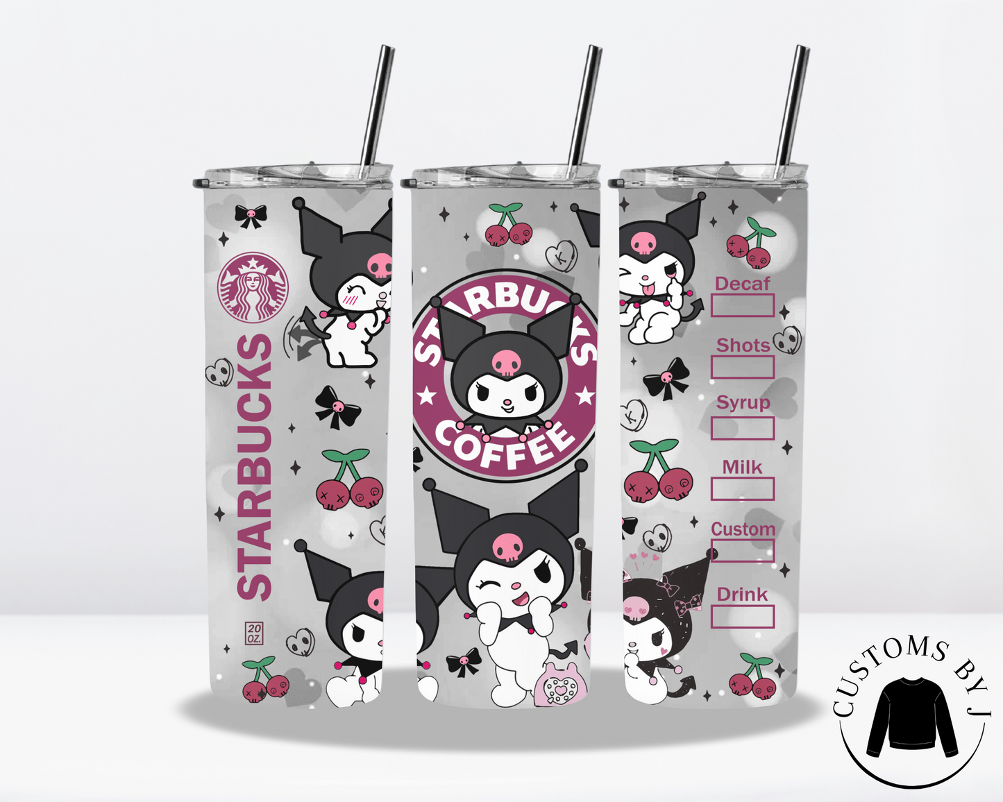 Kuromi Coffee 20oz Stainless Steel Tumbler