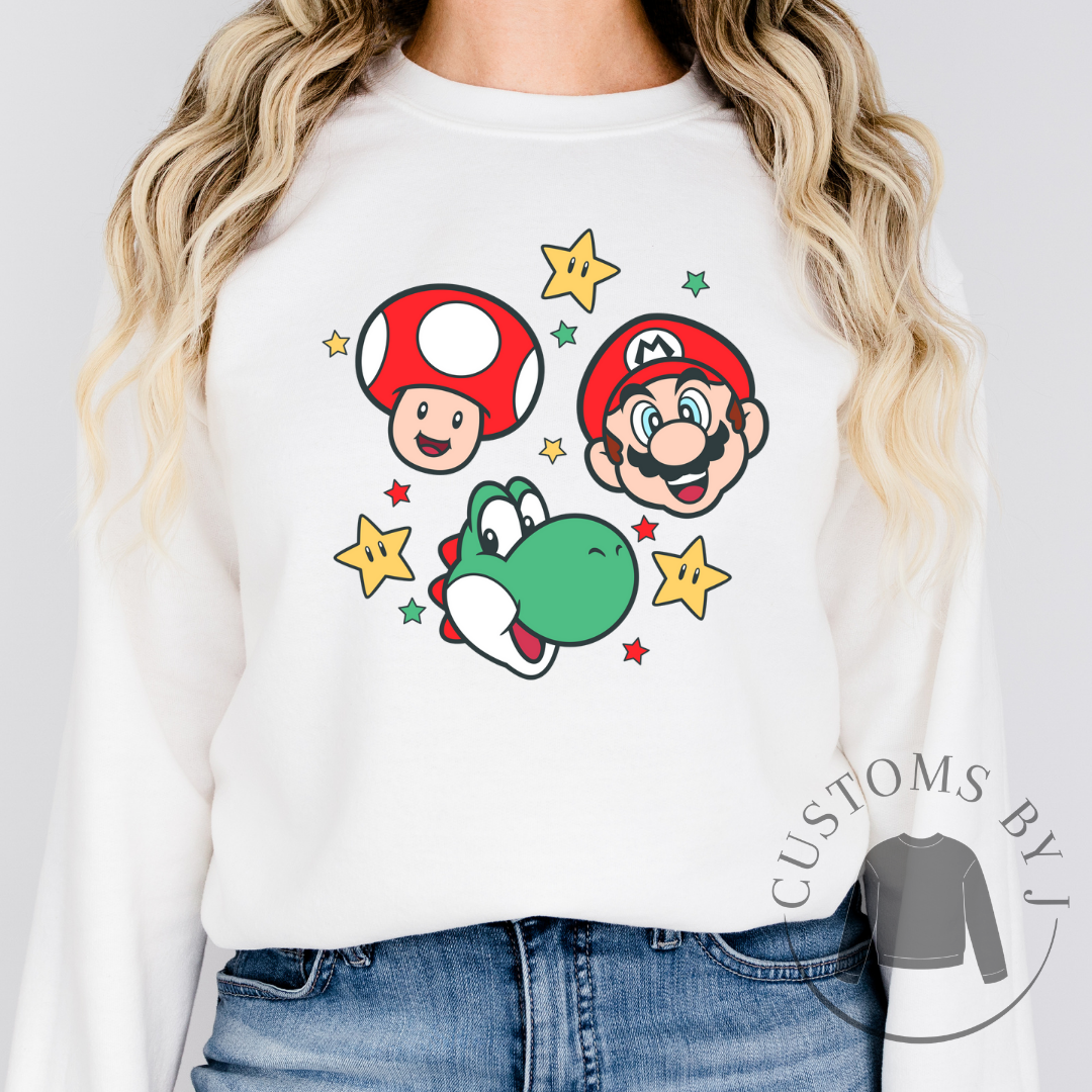 Super Mario Bros. Characters Unisex Sweatshirt