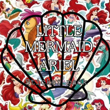 Little Mermaid Ariel Water Resistant Sticker Pack (Includes 6 Random Stickers)