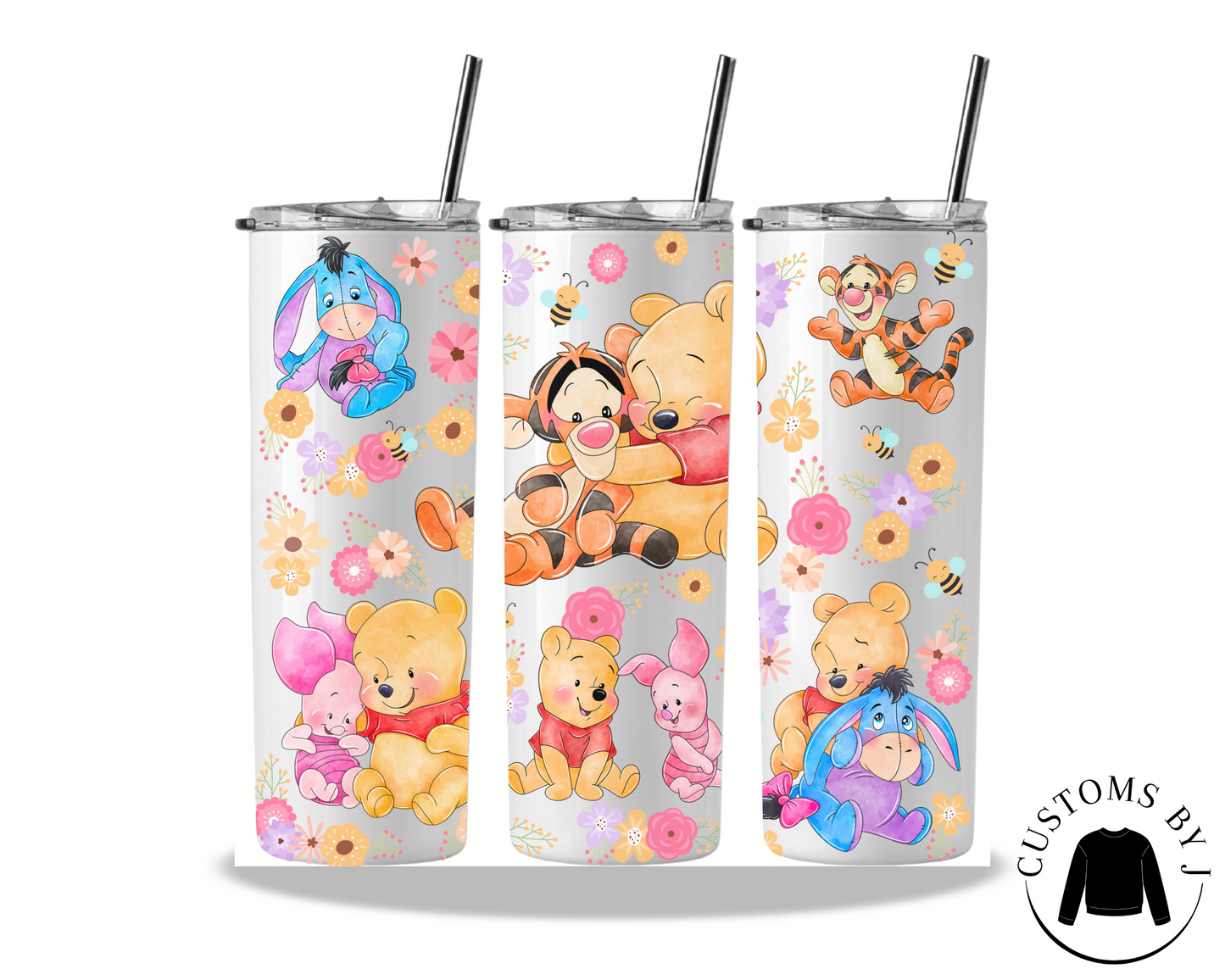 Chibi Winnie And Friends 20oz Stainless Steel Tumbler