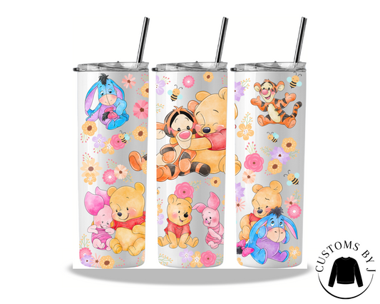 Chibi Winnie And Friends 20oz Stainless Steel Tumbler