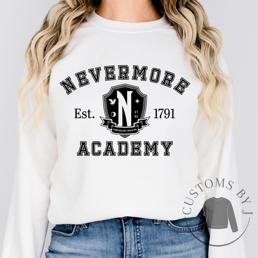 Wednesday Addams Nevermore Academy Sweatshirt