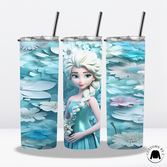 Elsa Art Style 20oz Stainless Steel Tumbler