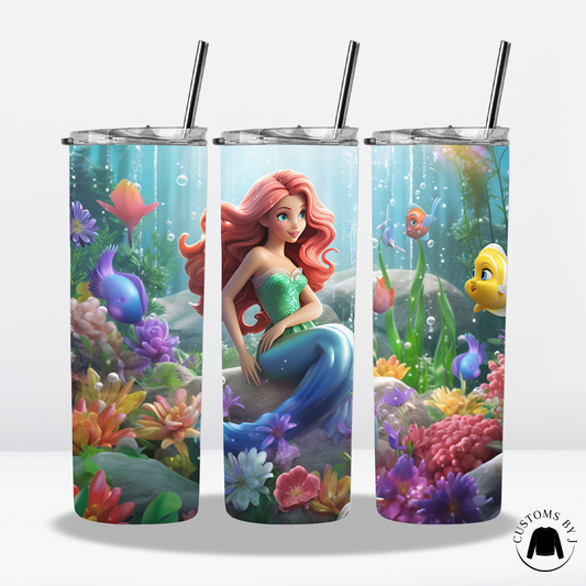 Ariel Art Style 20oz Stainless Steel Tumbler