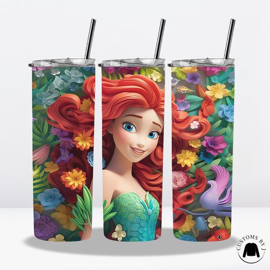 Ariel Art Style 20oz Stainless Steel Tumbler