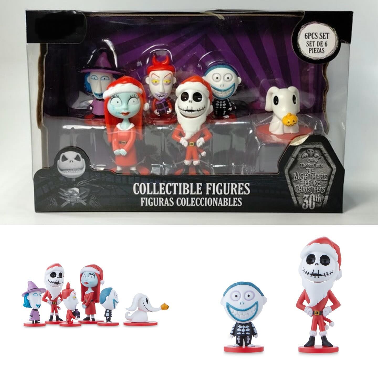 Nightmare Before Christmas 30th Anniversary Christmas 6pc Figurine Set