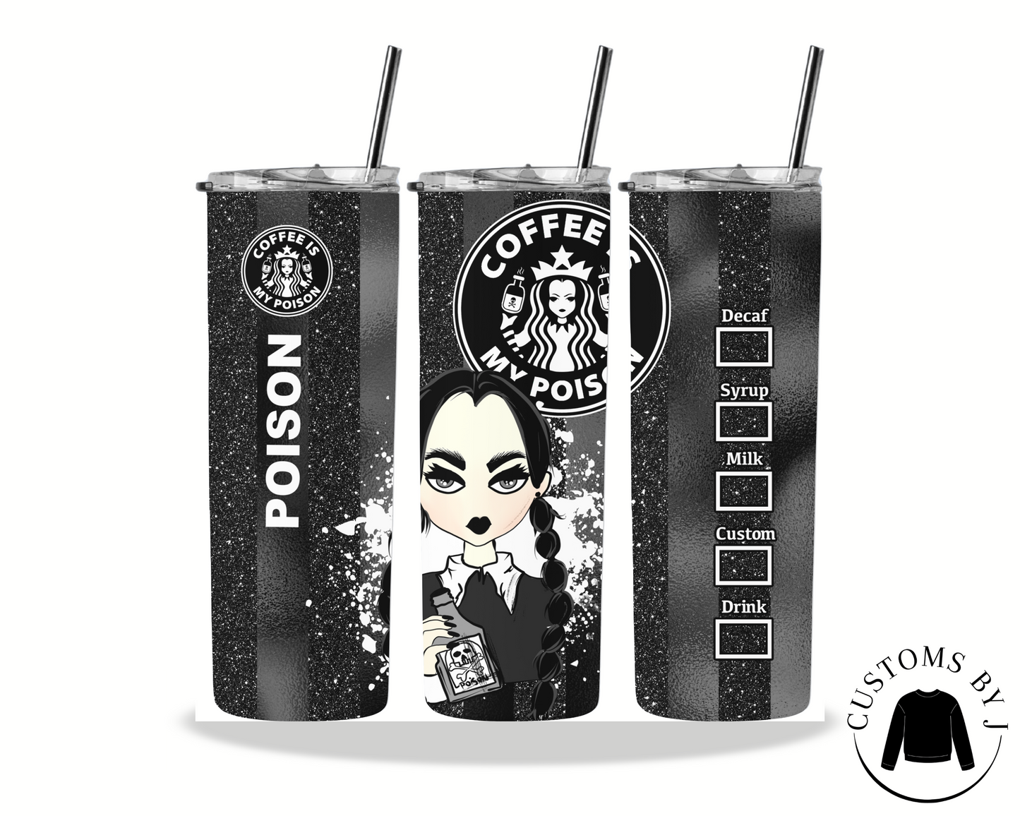 Wednesday Addams Poison 20oz Stainless Steel Tumbler