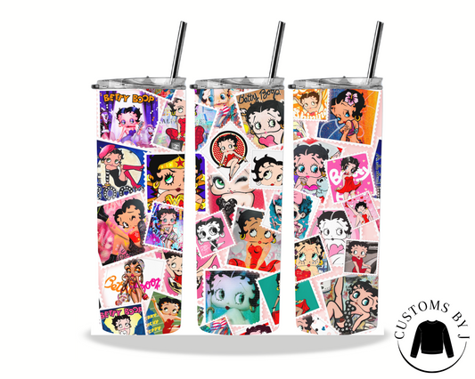 Betty Boop Photo Collage 20oz Stainless Steel Tumbler