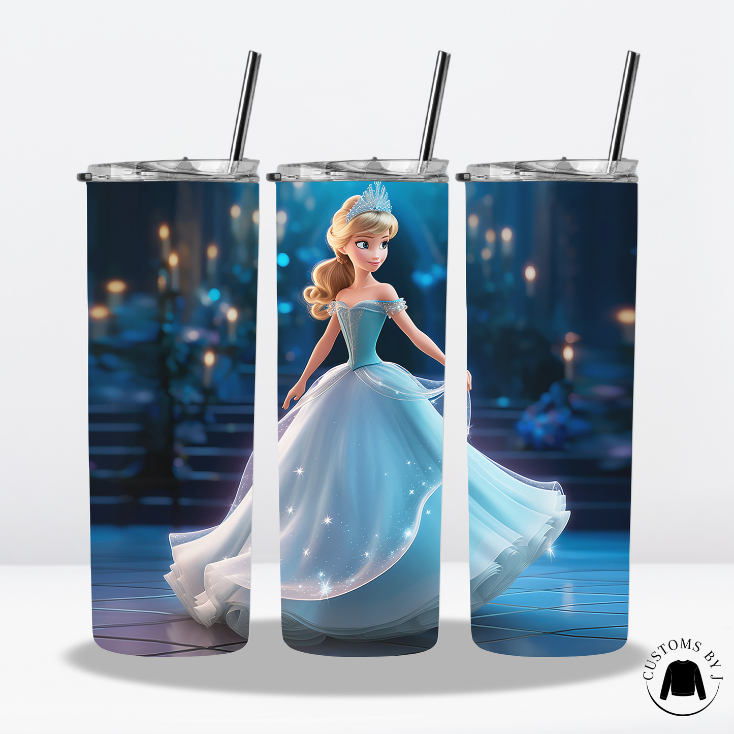 Cinderella Art Style 20oz Stainless Steel Tumbler