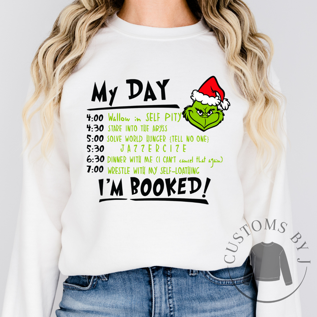 The Grinch Christmas Schedule Funny Holiday Sweatshirt