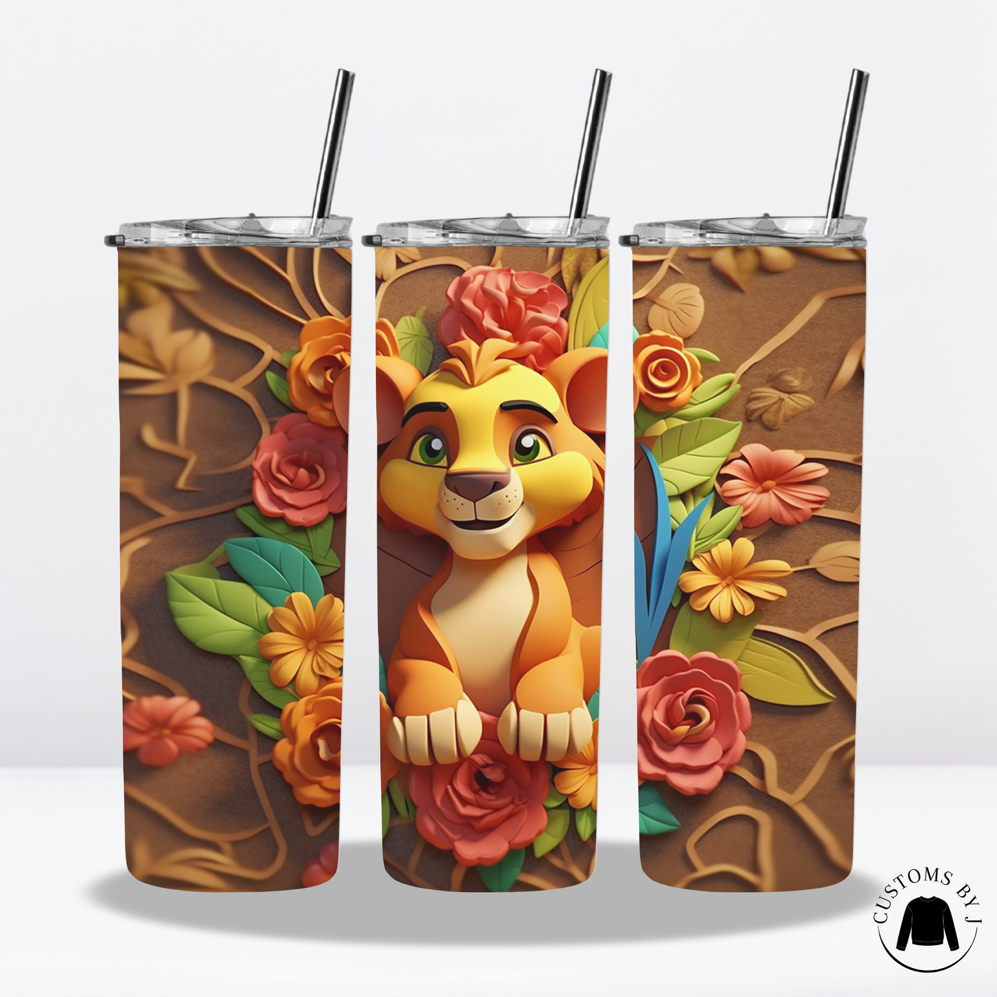 Lion King Art Style 20oz Stainless Steel Tumbler