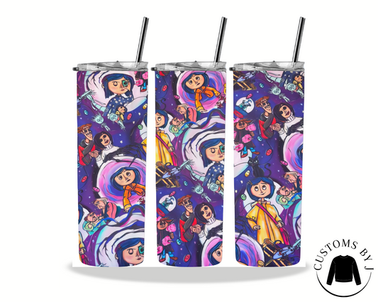 Tim Burton's Coraline 20oz Stainless Steel Tumbler