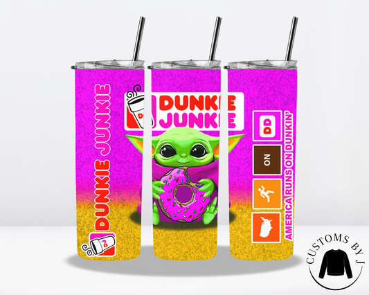 Dunkie Junkie Dunkin Grogu 20oz Stainless Steel Tumbler