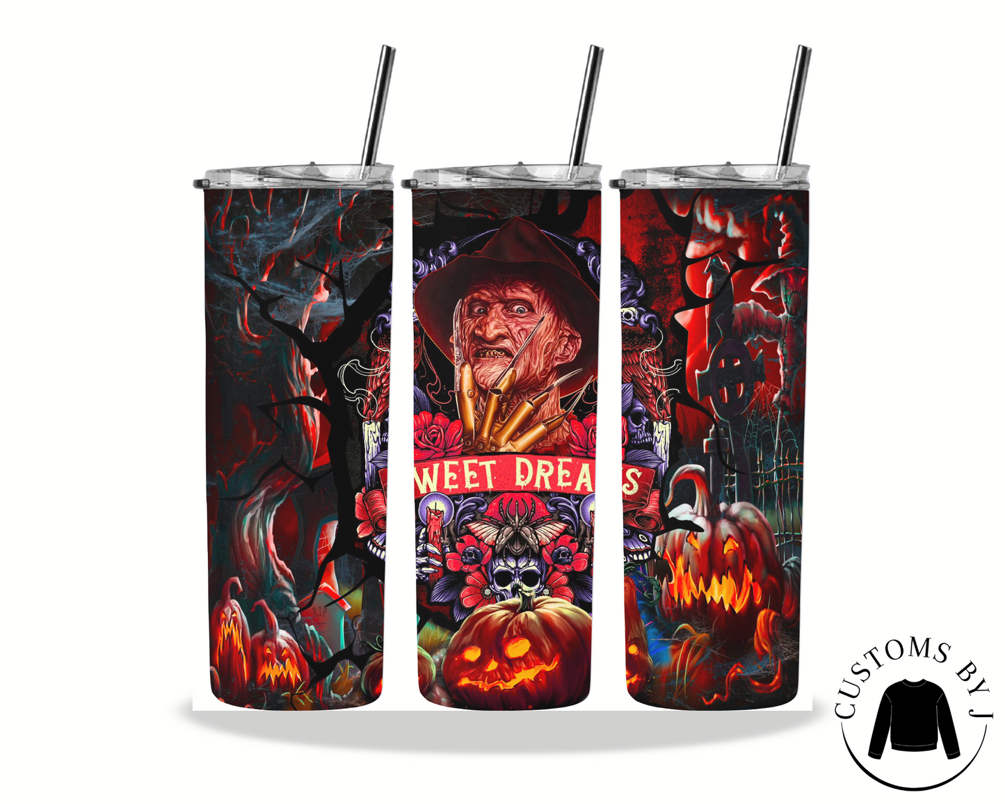 Freddy Sweet Dreams Horror 20oz Stainless Steel Tumbler