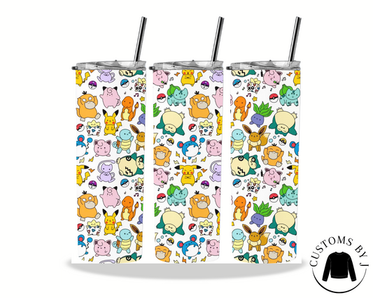 Pokemon Mini Characters 20oz Stainless Steel Tumbler