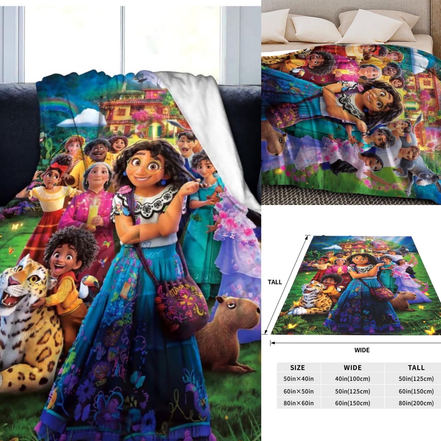 Disney Movie Encanto- Style 1 Ultra Soft Oversized Micro-Fleece Throw Blanket 60 x 80 in