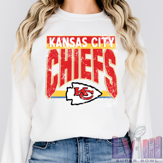 Kansas City Chiefs Vintage Style Football Unisex Sweatshirt