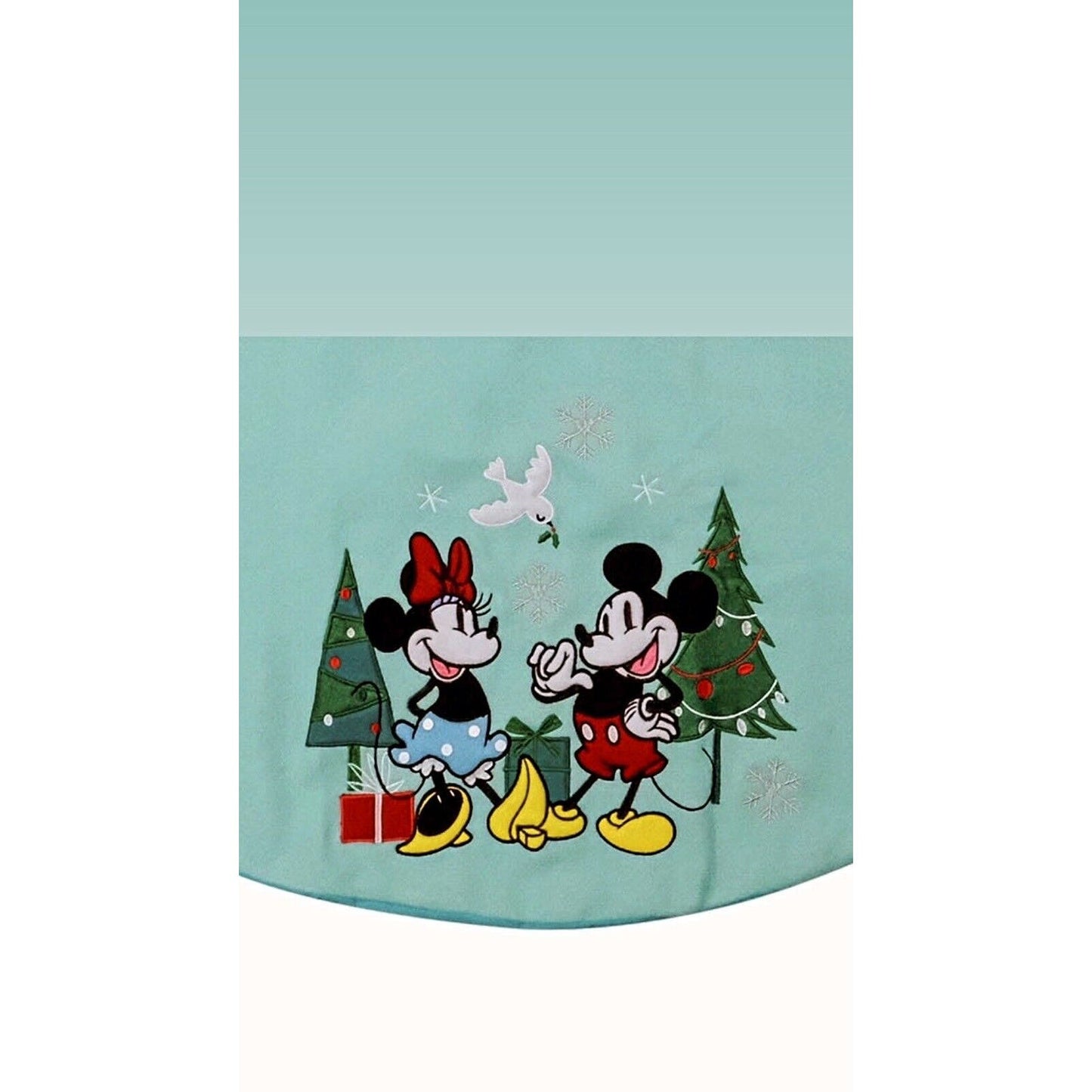 Disney 100th Anniversary Mickey & Minnie 48” Embroidered Christmas Tree Skirt