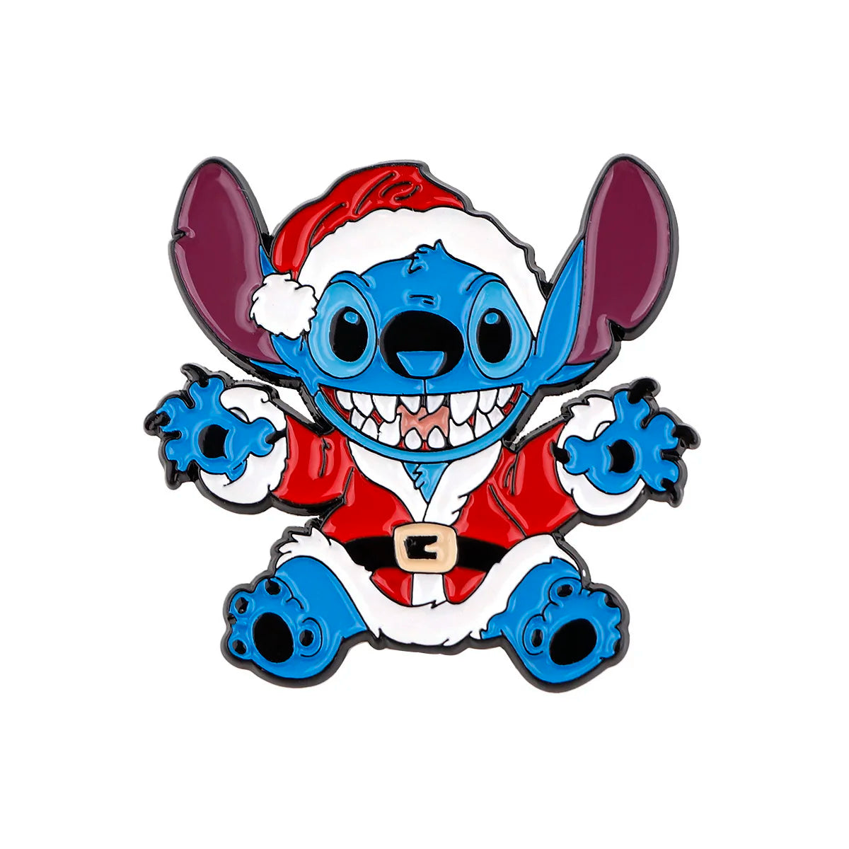 Stitch Christmas Santa Holiday Metal Enamel Pin