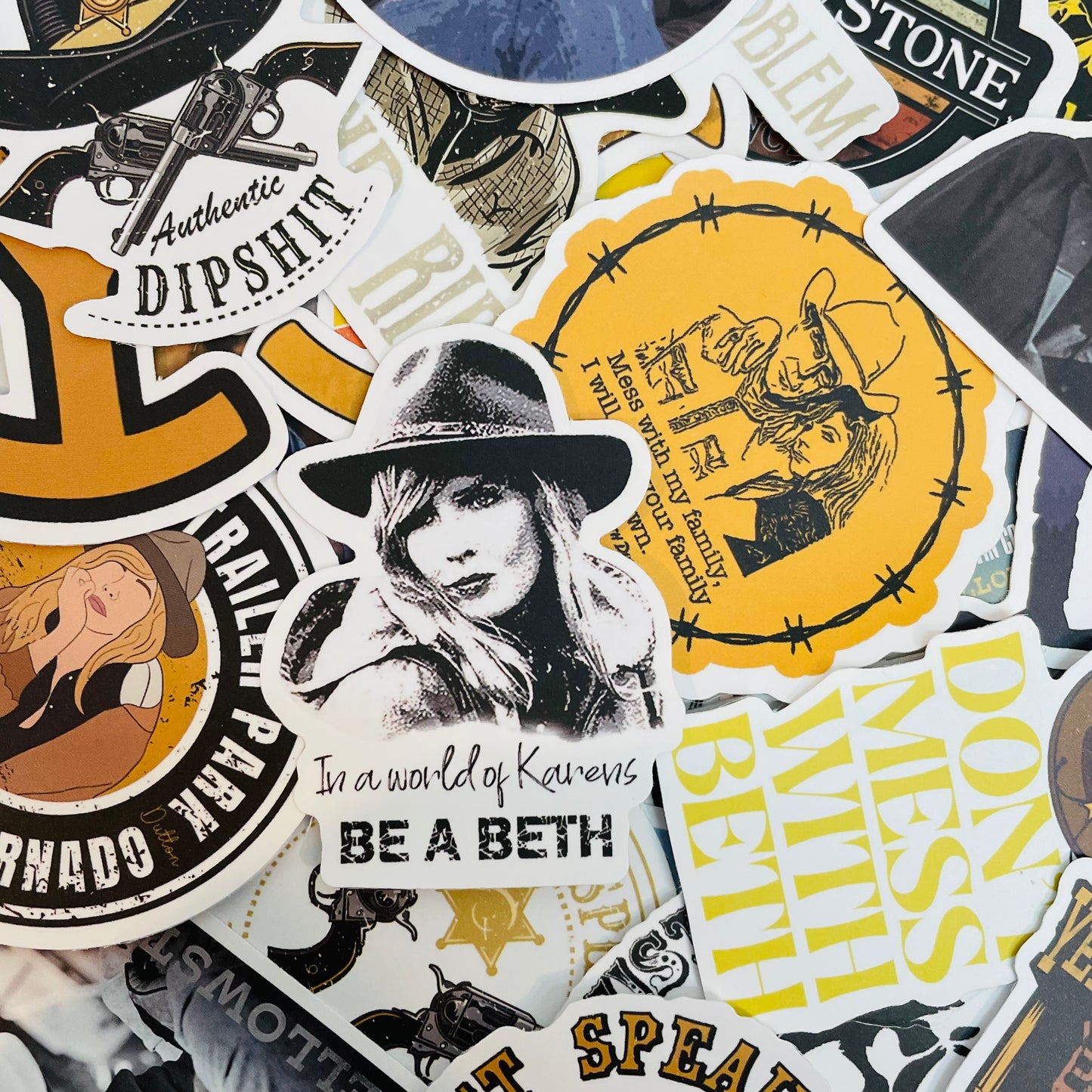 Yellowstone Random Water Resistant 6ct Sticker Pack