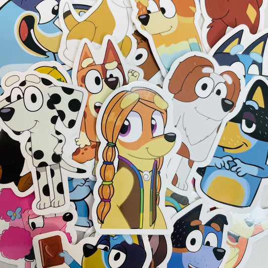 Disney Junior Bluey Random Water Resistant 6ct Sticker Pack