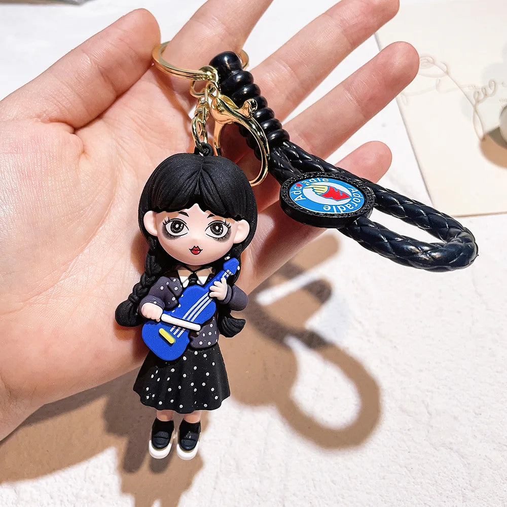 Wednesday Addams Playing Violin 3D Keychain