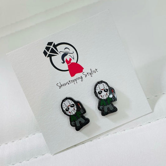 Jason "Friday The 13th" Acrylic Stud Earrings