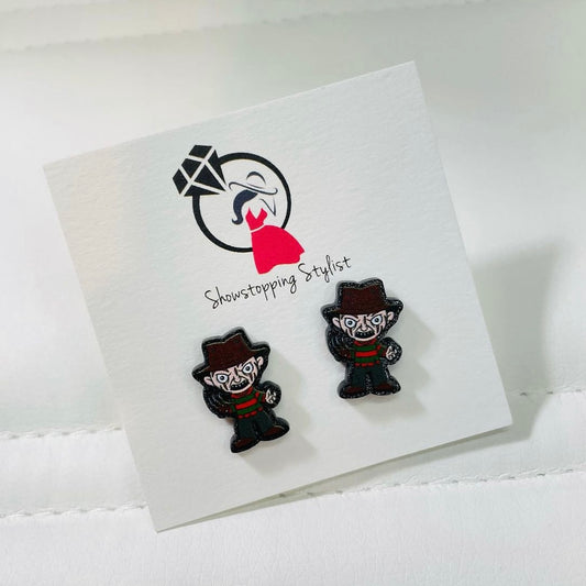 Freddy "Nightmare On Elm St" Acrylic Stud Earrings