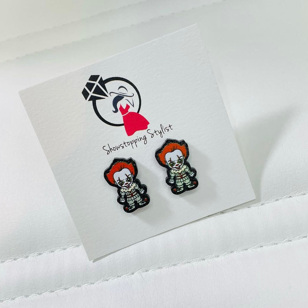 Pennywise "IT" Acrylic Stud Earrings