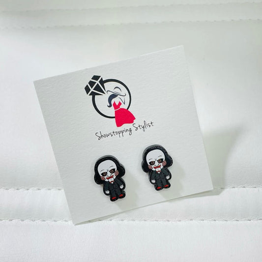 Jigsaw "Saw" Acrylic Stud Earrings