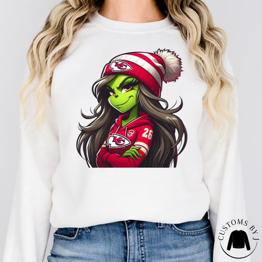 Kansas City Cheifs Mama Grinch Football Unisex Sweatshirt