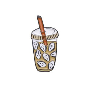 Ghostface Scream Horror Iced Coffee Enamel Pin