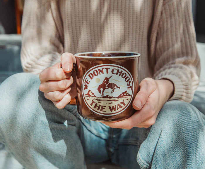 Silver Buffalo Yellowstone "We Don't Choose The Way" Ceramic Camper Mug 20oz