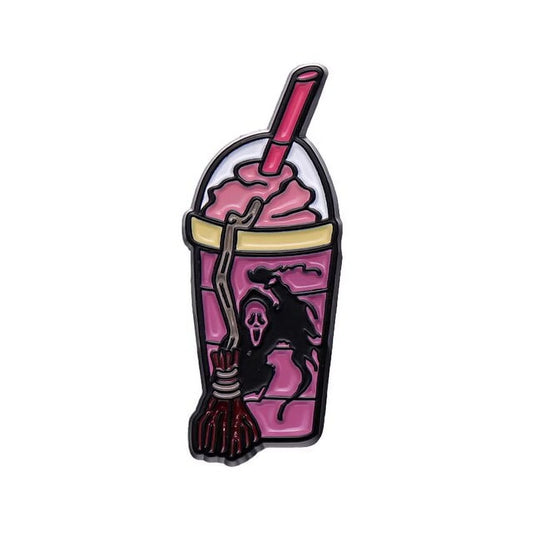 Ghostface Scream Frappe Pink Enamel Pin