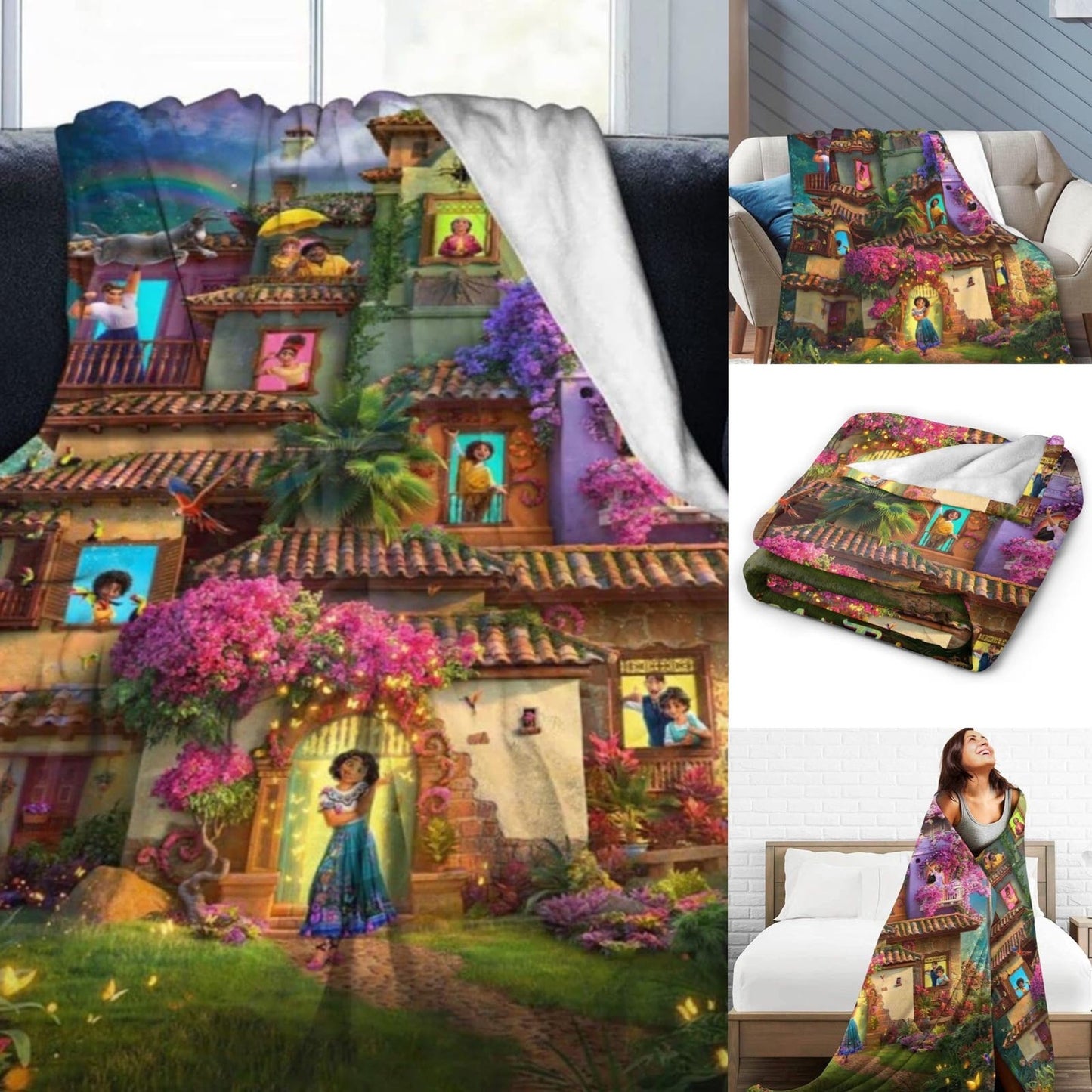 Disney Movie Encanto Style2 Ultra Soft Oversized Fleece Throw Blanket 80x60 in