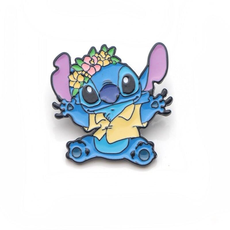 Stitch Hawaiian Metal Enamel Pin