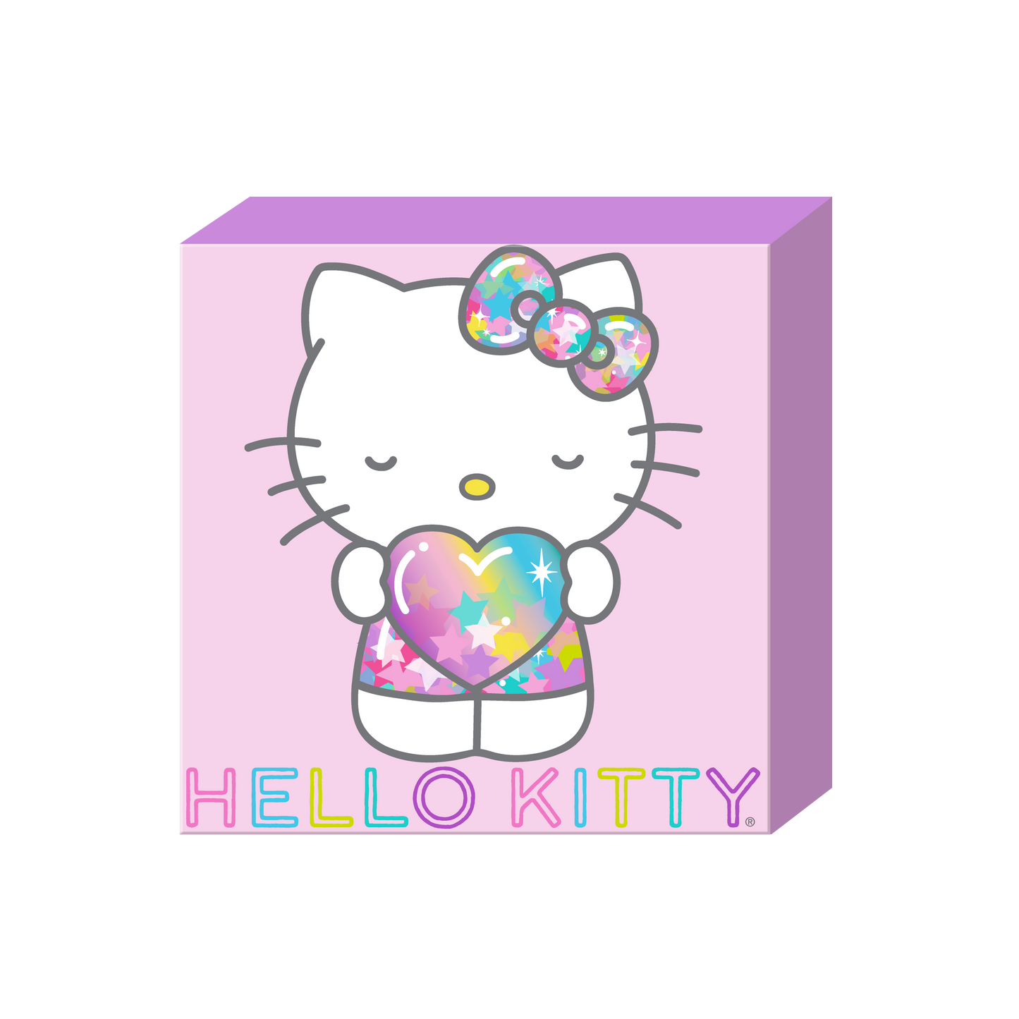 Silver Buffalo - Hello Kitty Starshine Bows 6" x 6" x 1.5" Box Wall Sign